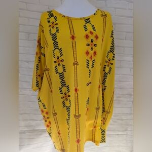 NWT Yellow Patterned Top